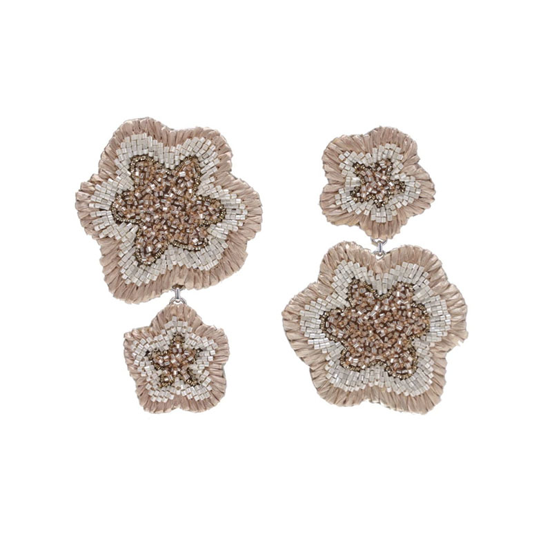 Mignonne Gavigan Aamir Cream Beaded Drop Earrings